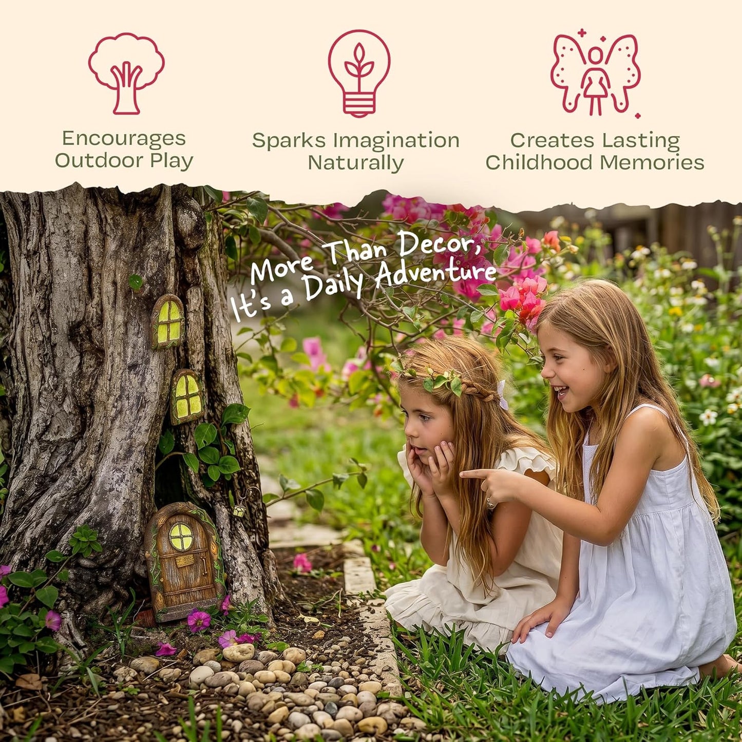 Fairy Doors for Trees, Fairy Door, Fairy Garden, Fairy Garden Accessories Outdoor Kit, Fairy Doors for Trees Outdoor, Gnome House