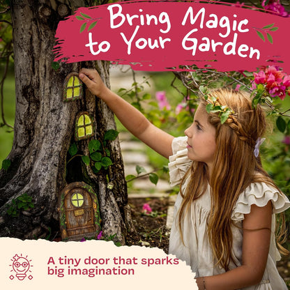 Fairy Doors for Trees, Fairy Door, Fairy Garden, Fairy Garden Accessories Outdoor Kit, Fairy Doors for Trees Outdoor, Gnome House